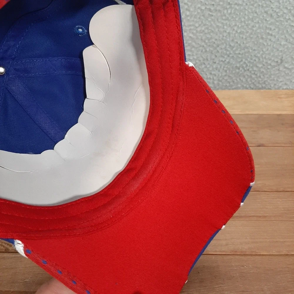 NASCAR Hat Adult Blue Red White Strap Back Dad Cap Roush Racing Embroidered‎ Y2K